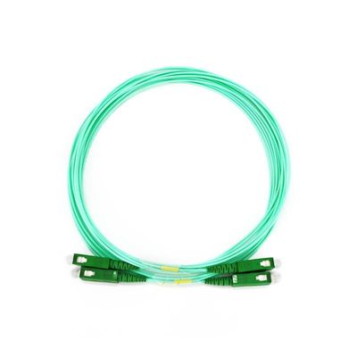 SCAPC FTTH Fiber Optic Patchcord Optical G657A2 1.6mm 3.0mm Aqua Green White