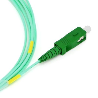 SCAPC FTTH Fiber Optic Patchcord Optical G657A2 1.6mm 3.0mm Aqua Green White