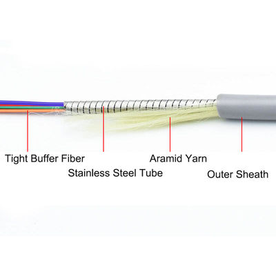 GJSFJV Armoured Indoor Opticaal Fiber Cable G655 1550nm Simplex Cable